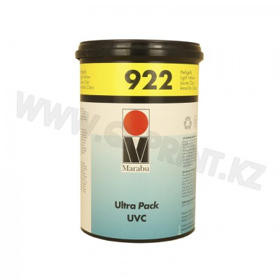 UVC922 УФ-отверждаемая трафаретная краска для предварительно обработанного полиэтилена и полипропилена, полиэстера PET и PETG, жесткого ПВХ, поликорбаната (PC) и полистерола (PS)  UVC922 светло-желтый