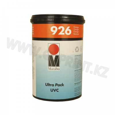 UVC  926 УФ-отверждаемая трафаретная краска для предварительно обработанного полиэтилена и полипропилена, полиэстера PET и PETG, жесткого ПВХ, поликорбаната (PC) и полистерола (PS)  UVC  926 оранжевый