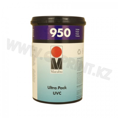 UVC  950 УФ-отверждаемая трафаретная краска для предварительно обработанного полиэтилена и полипропилена, полиэстера PET и PETG, жесткого ПВХ, поликорбаната (PC) и полистерола (PS)  UVC  950 фиолетовый