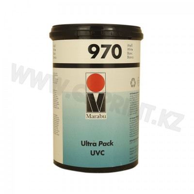 UVC  970 УФ-отверждаемая трафаретная краска для предварительно обработанного полиэтилена и полипропилена, полиэстера PET и PETG, жесткого ПВХ, поликорбаната (PC) и полистерола (PS)  UVC  970 белый