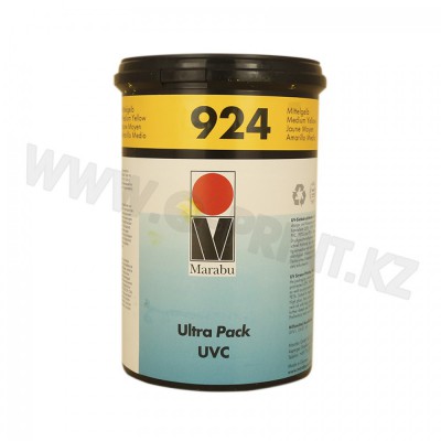 UVC924 УФ-отверждаемая трафаретная краска для предварительно обработанного полиэтилена и полипропилена, полиэстера PET и PETG, жесткого ПВХ, поликорбаната (PC) и полистерола (PS)  UVC  924 средне-желтый